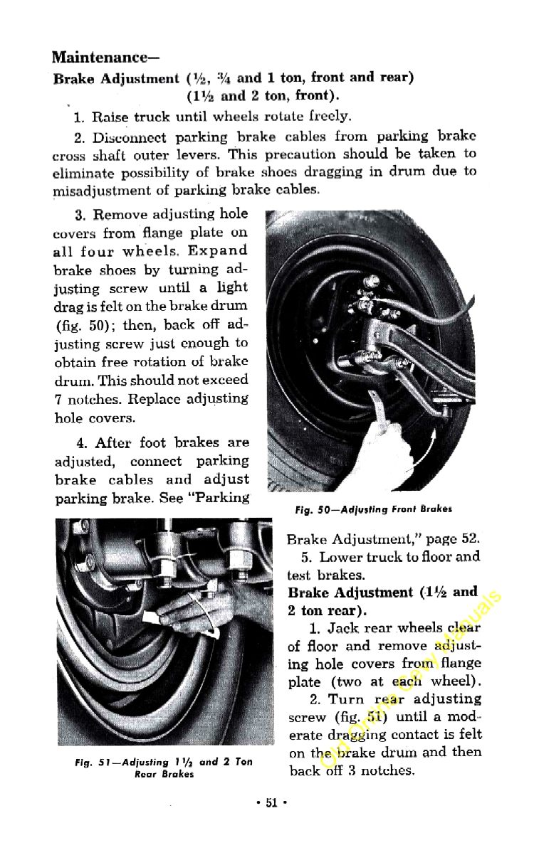 1953 Chevrolet Trucks Operators Manual Page 51